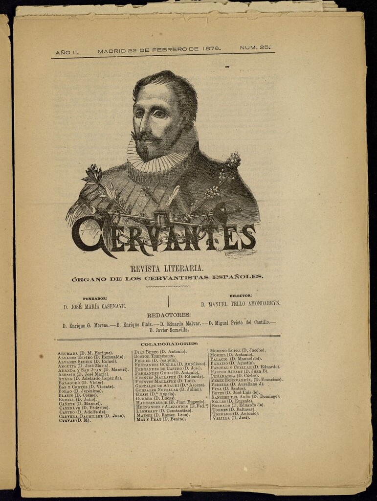 Miniatura de Cervantes : revista literaria de 22 de febrero de 1876, nº 25