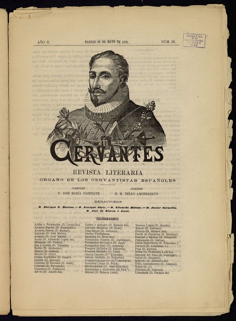 Miniatura de Cervantes : revista literaria de 30 de mayo de 1876, nº 38