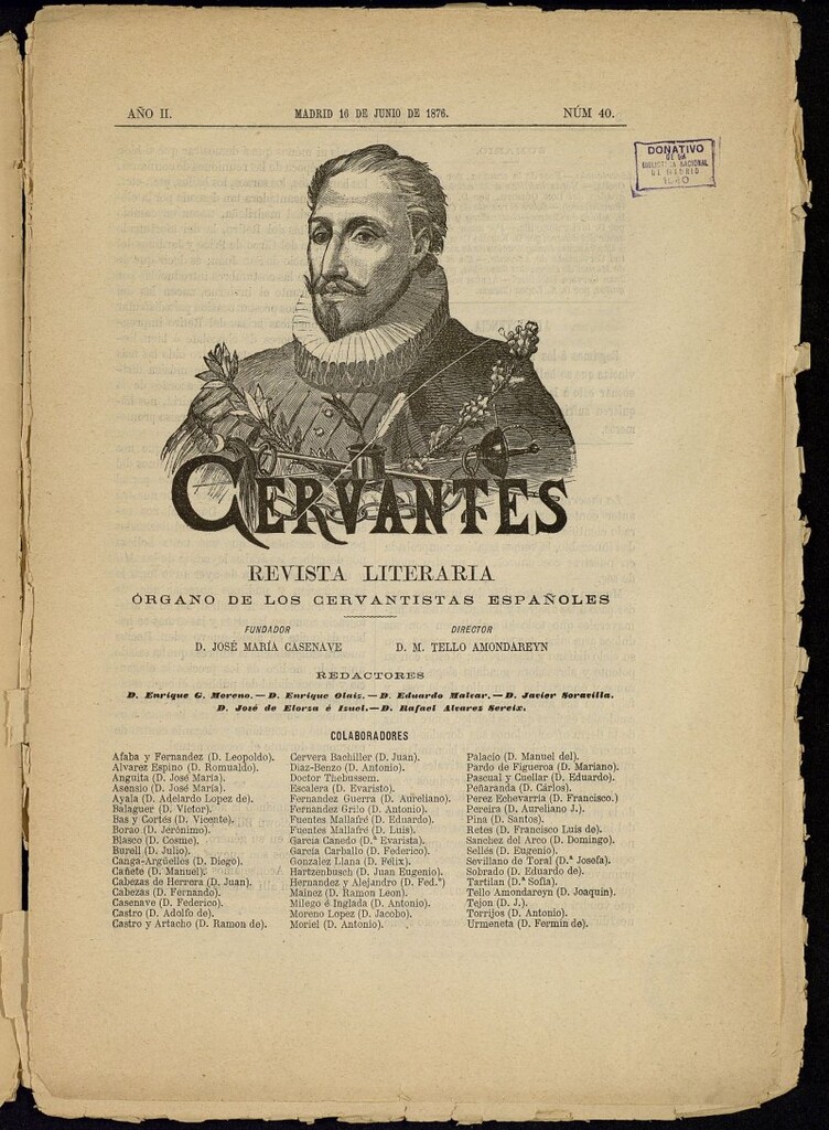 Miniatura de Cervantes : revista literaria de 16 de junio de 1876, nº 40