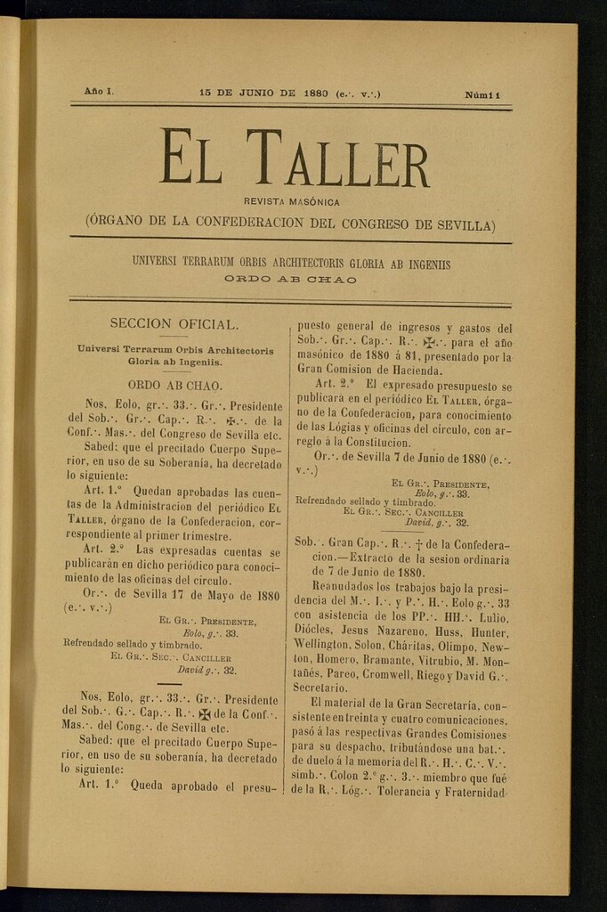 Miniatura de EL Taller, de 15 de junio de 1880, nº 11