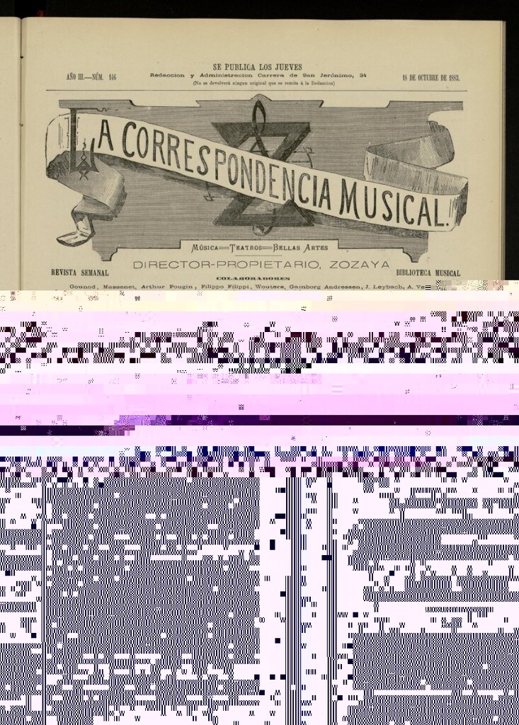 Miniatura de La Correspondencia musical : música, teatros, bellas artes, de 18 de octubre de 1883, nº 146