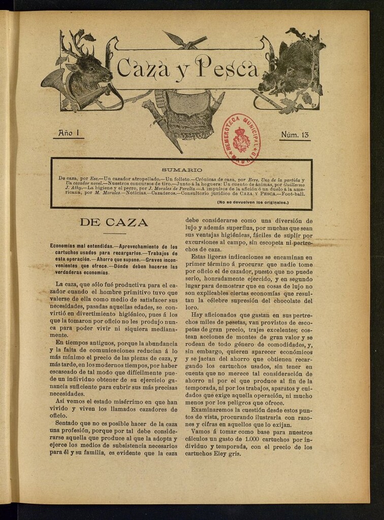 Miniatura de Caza y Pesca, nº 13