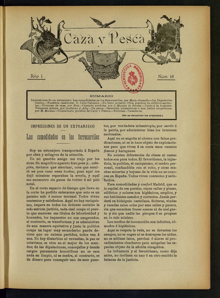 Miniatura de Caza y Pesca, nº 16