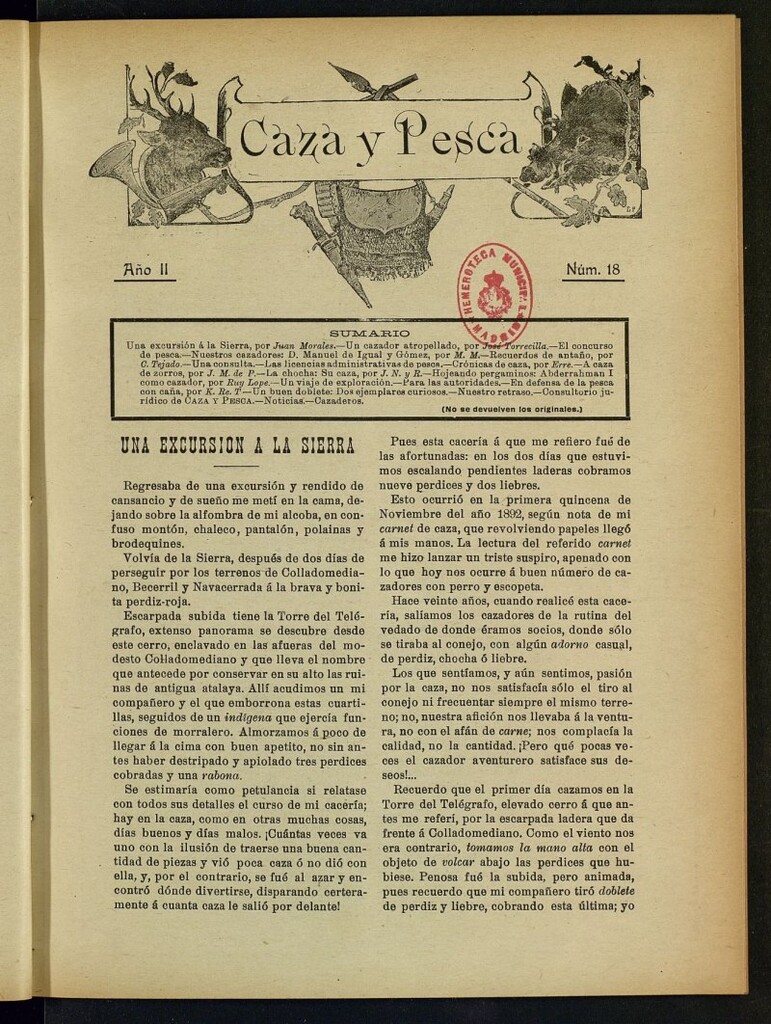 Miniatura de Caza y Pesca, nº 18