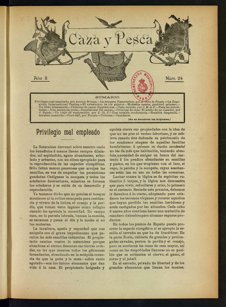 Miniatura de Caza y Pesca, nº 24