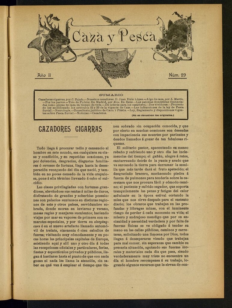 Miniatura de Caza y Pesca, nº 29