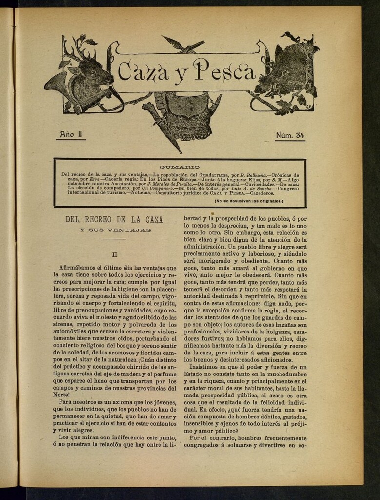 Miniatura de Caza y Pesca, nº 34