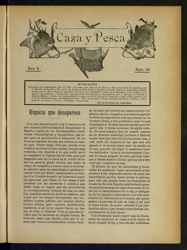 Miniatura de Caza y Pesca, nº 36