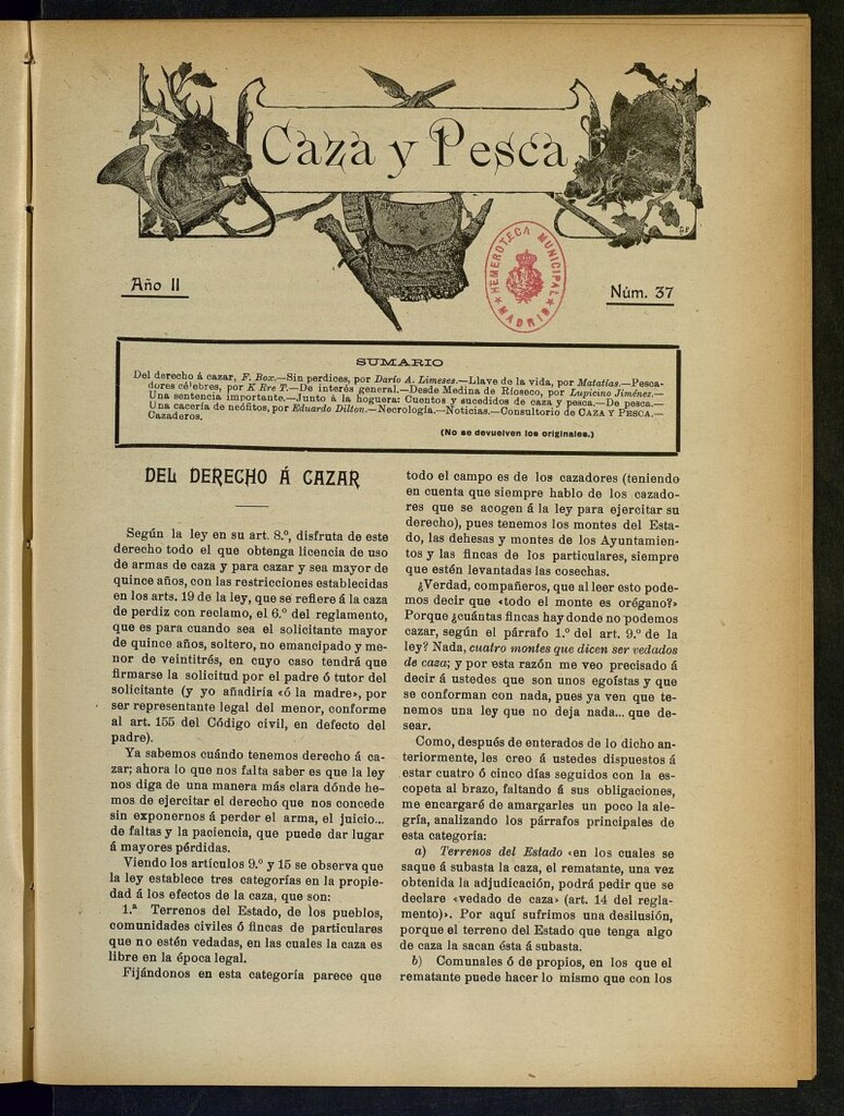 Miniatura de Caza y Pesca, nº 37