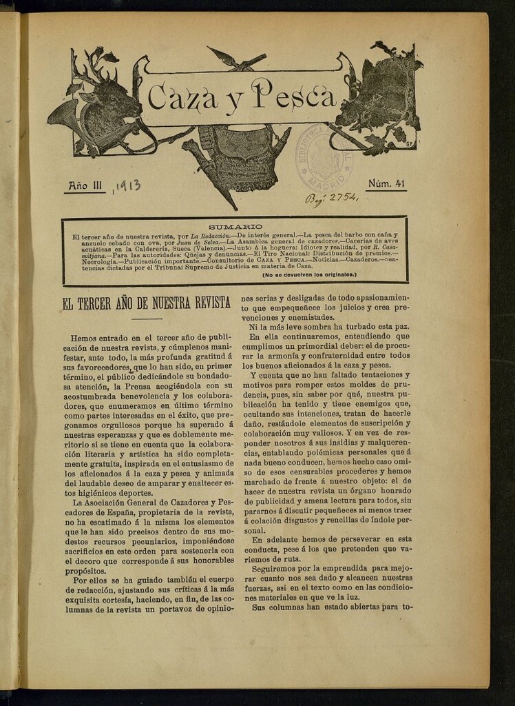 Miniatura de Caza y Pesca, nº 41