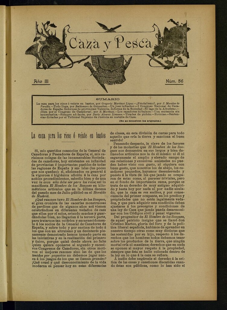 Miniatura de Caza y Pesca, nº 56