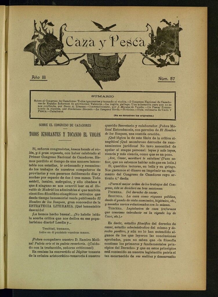 Miniatura de Caza y Pesca, nº 57