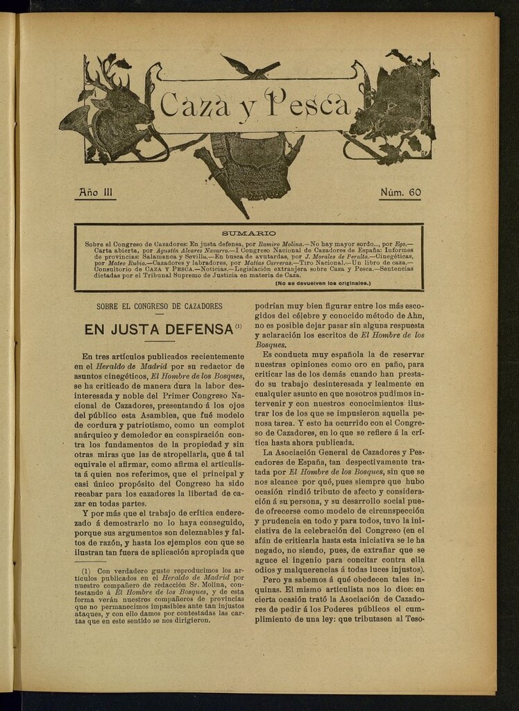 Miniatura de Caza y Pesca, nº 60