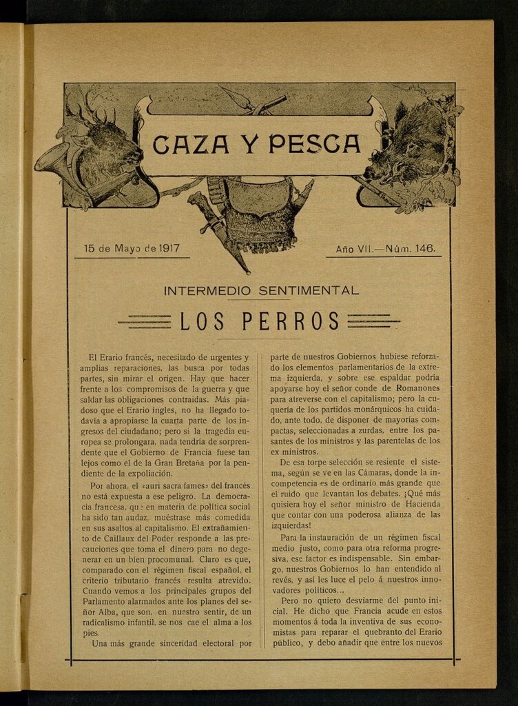 Miniatura de Caza y Pesca, de 15 de mayo de 1917, nº 146
