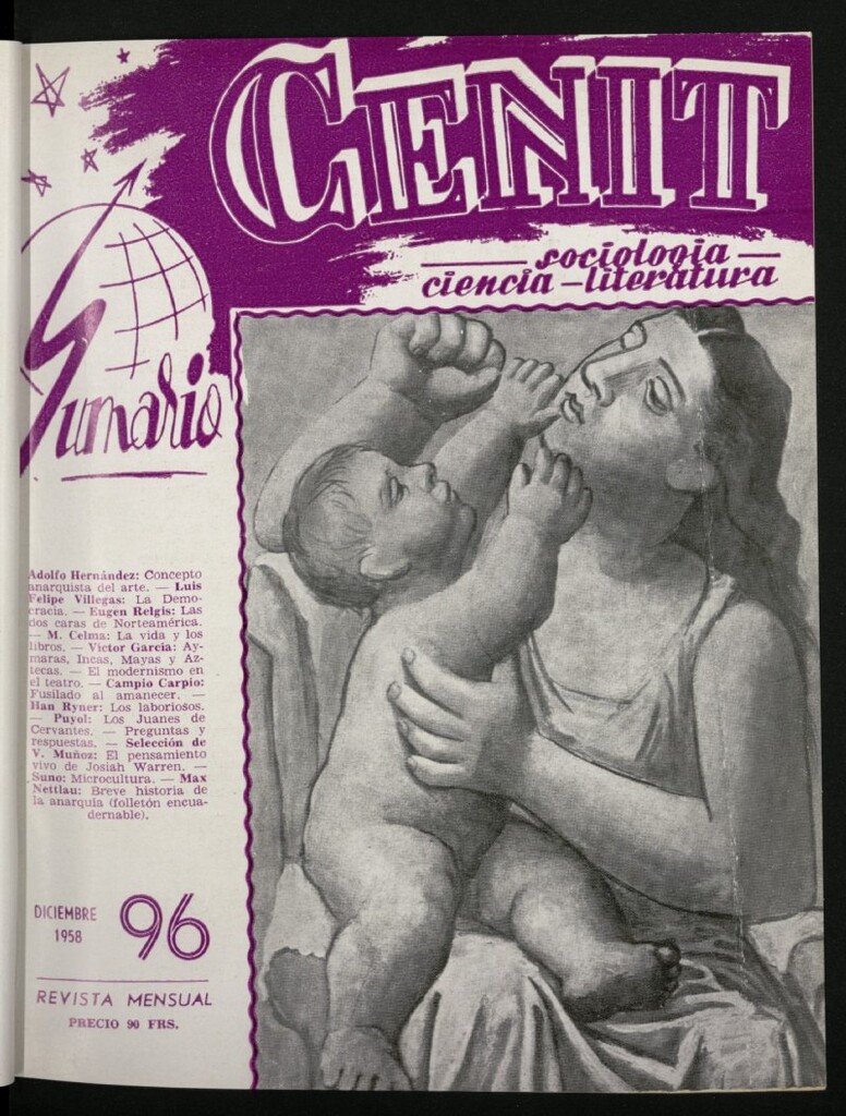 Miniatura de Cenit : revista mensual de Sociología, Ciencia y Literatura de diciembre de 1958, nº 96