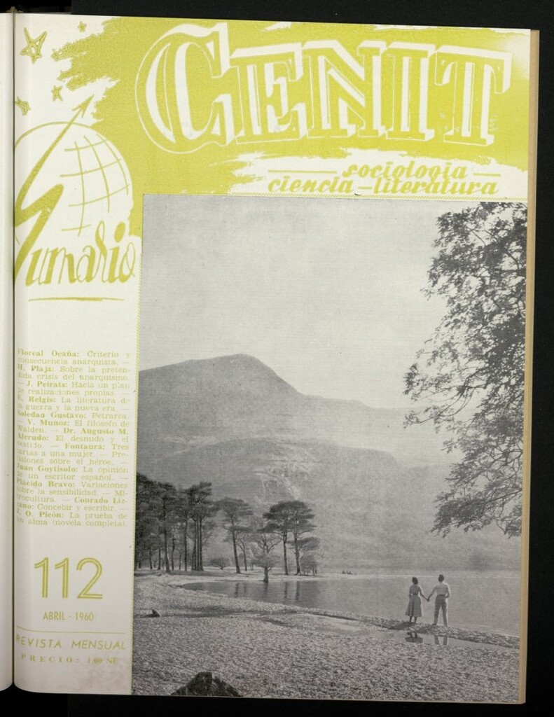 Miniatura de Cenit : revista mensual de Sociología, Ciencia y Literatura de abril de 1960, nº 112