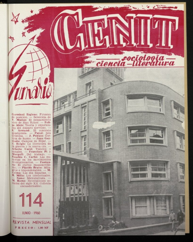 Miniatura de Cenit : revista mensual de Sociología, Ciencia y Literatura de junio de 1960, nº 114