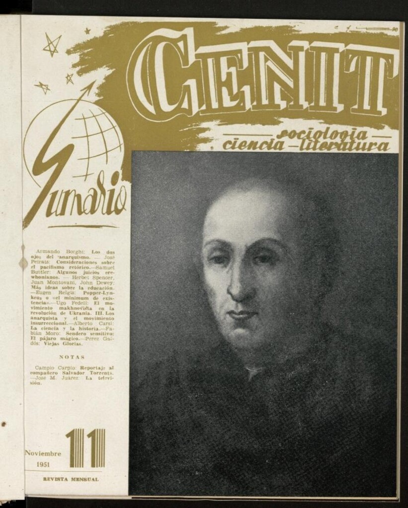 Miniatura de Cenit : revista mensual de Sociología, Ciencia y Literatura de noviembre de 1951, nº 11