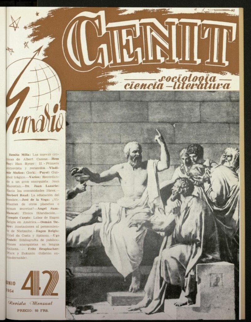 Miniatura de Cenit : revista mensual de Sociología, Ciencia y Literatura de junio de 1954, nº 42
