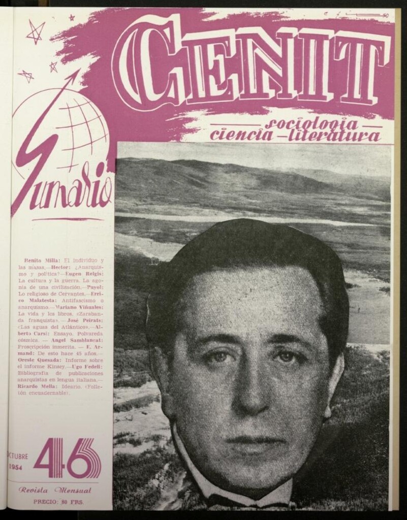 Miniatura de Cenit : revista mensual de Sociología, Ciencia y Literatura de octubre de 1954, nº 46