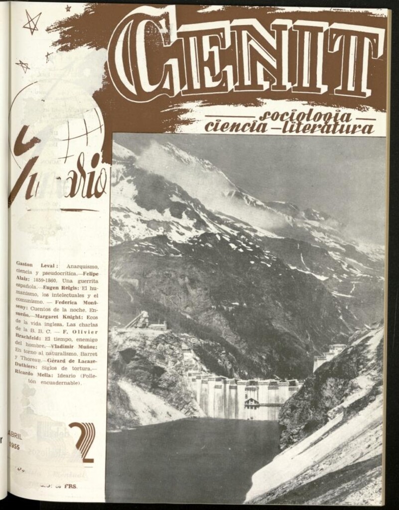 Miniatura de Cenit : revista mensual de Sociología, Ciencia y Literatura de abril de 1955, nº 52