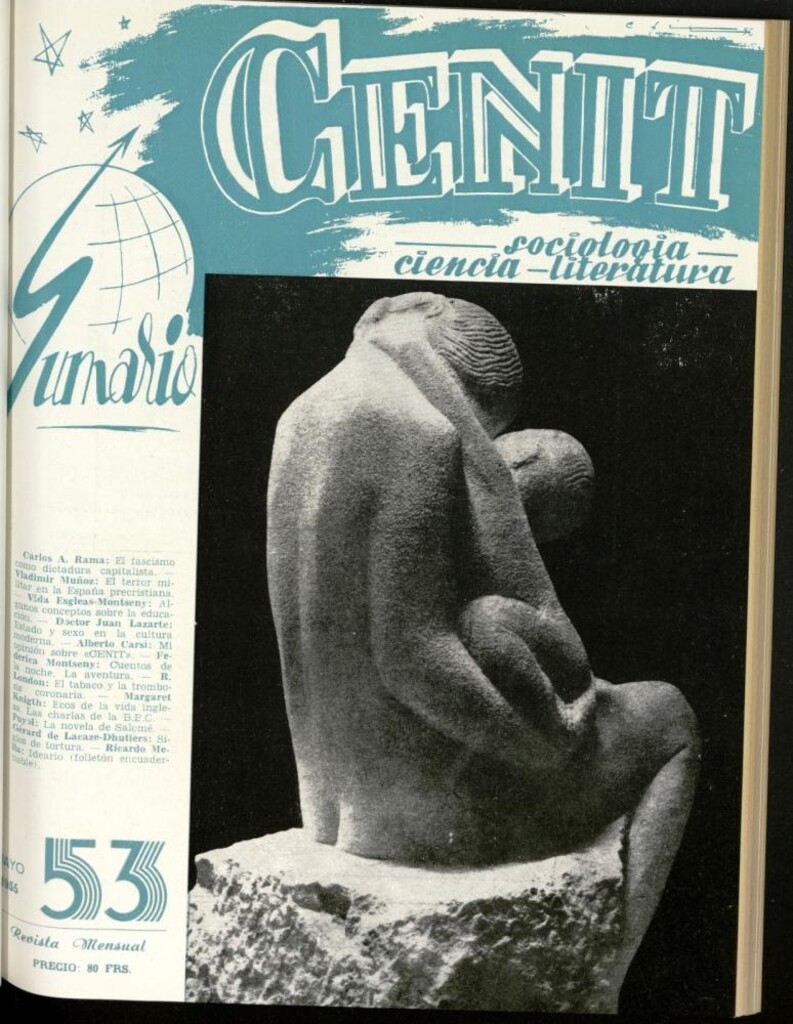Miniatura de Cenit : revista mensual de Sociología, Ciencia y Literatura de mayo de 1955, nº 53