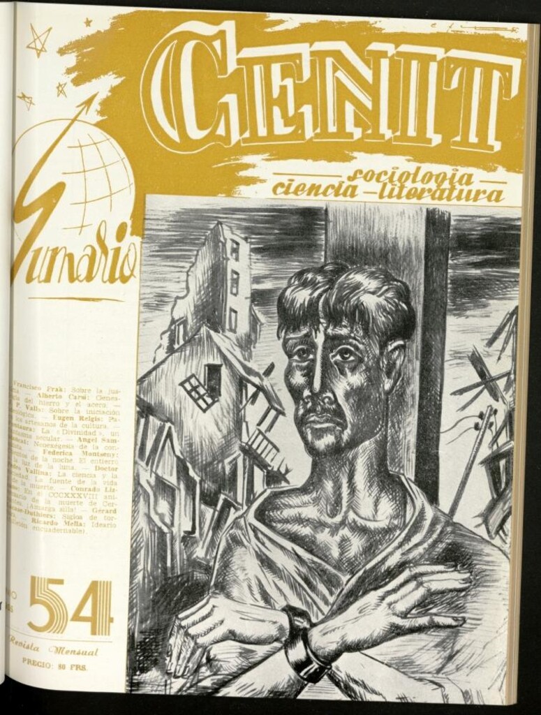 Miniatura de Cenit : revista mensual de Sociología, Ciencia y Literatura de junio de 1955, nº 54