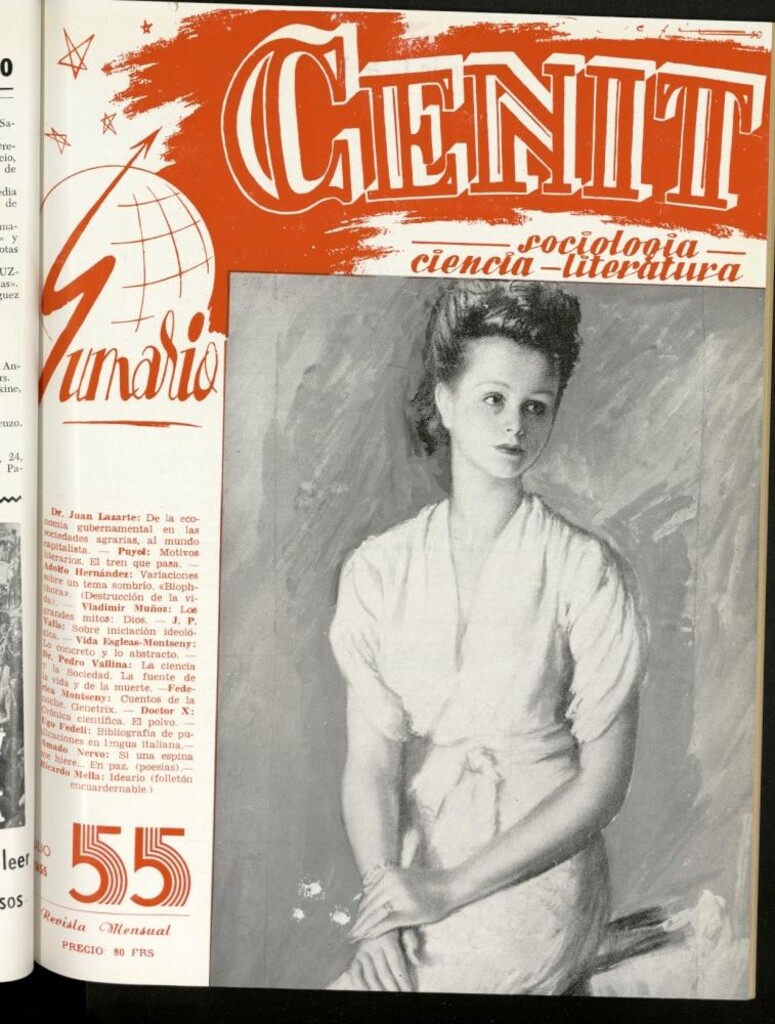Miniatura de Cenit : revista mensual de Sociología, Ciencia y Literatura de julio de 1955, nº 55