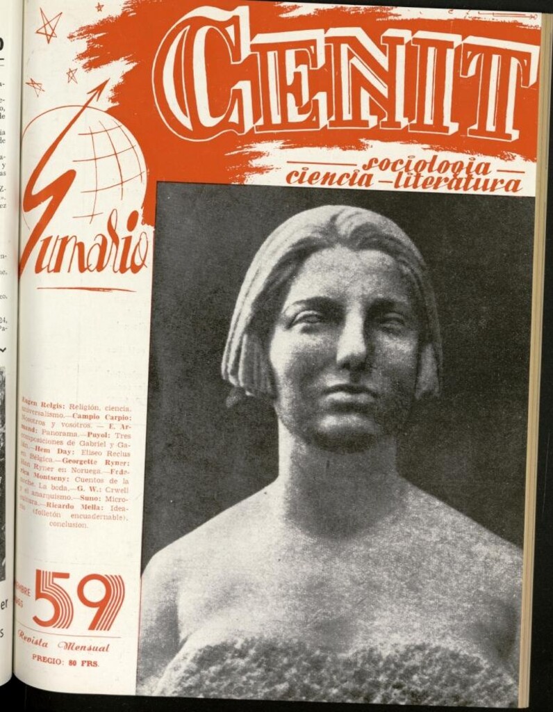 Miniatura de Cenit : revista mensual de Sociología, Ciencia y Literatura de noviembre de 1955, nº 59