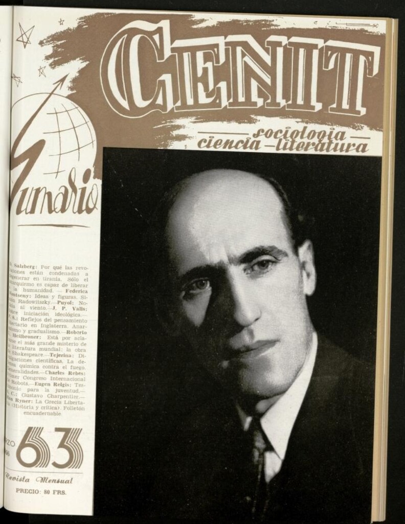 Miniatura de Cenit : revista mensual de Sociología, Ciencia y Literatura de marzo de 1956, nº 63