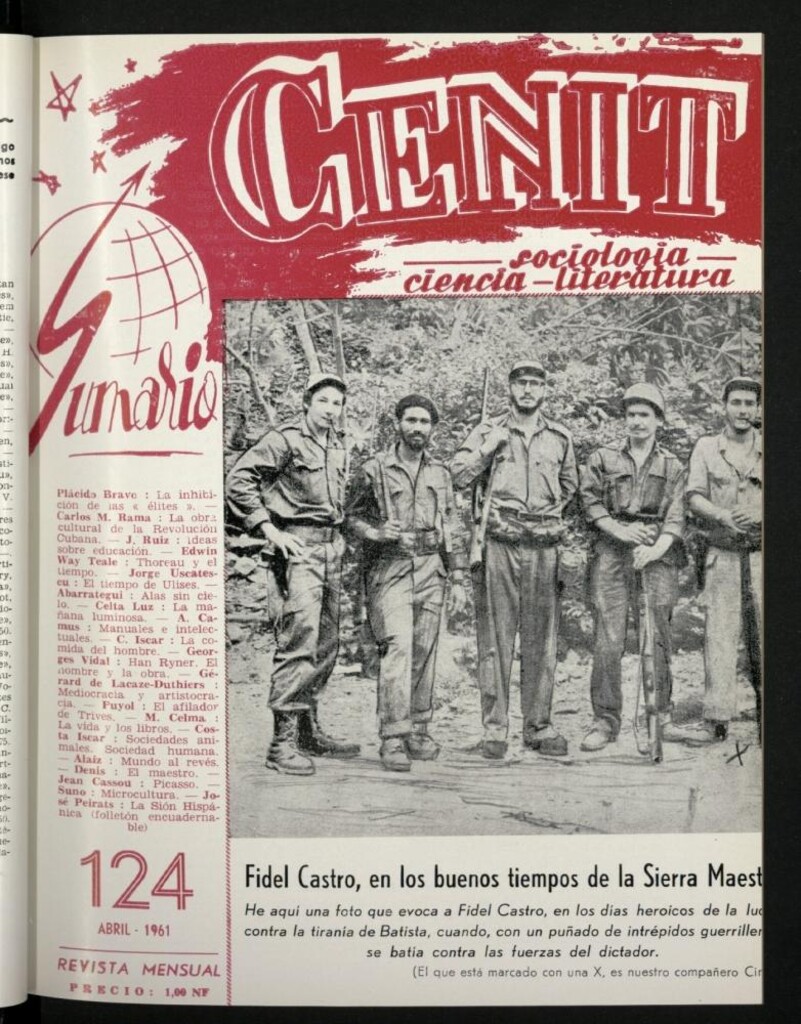 Miniatura de Cenit : revista mensual de Sociología, Ciencia y Literatura de abril de 1961, nº 124