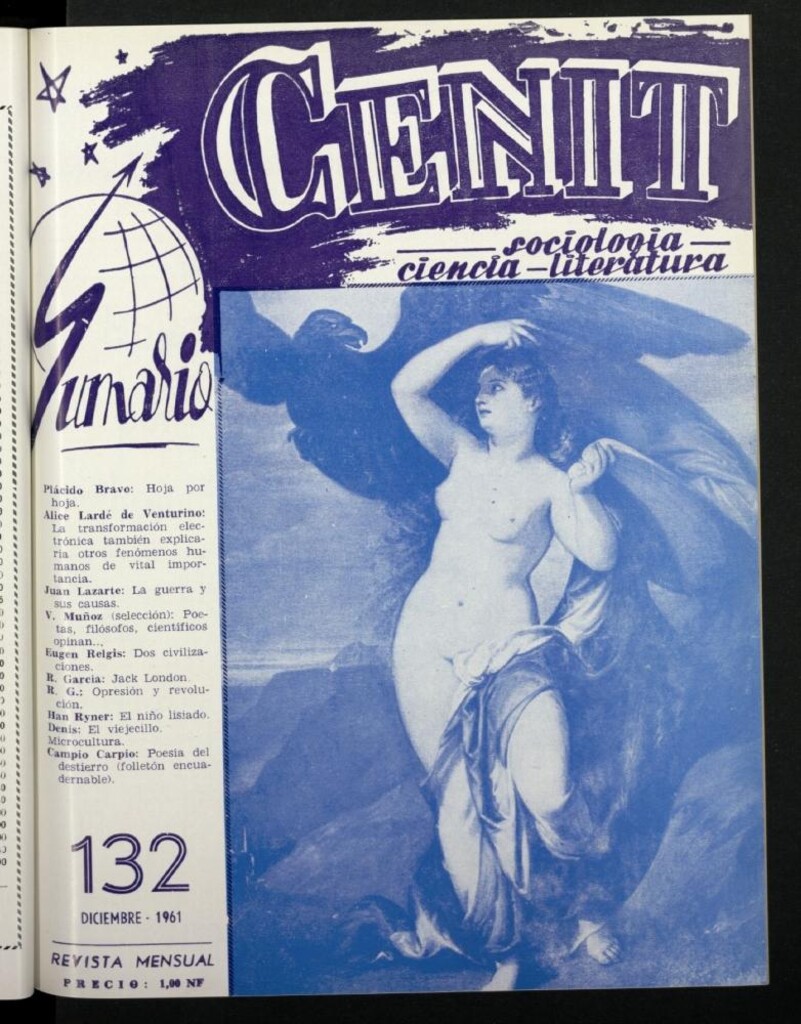 Miniatura de Cenit : revista mensual de Sociología, Ciencia y Literatura de diciembre de 1961, nº 132