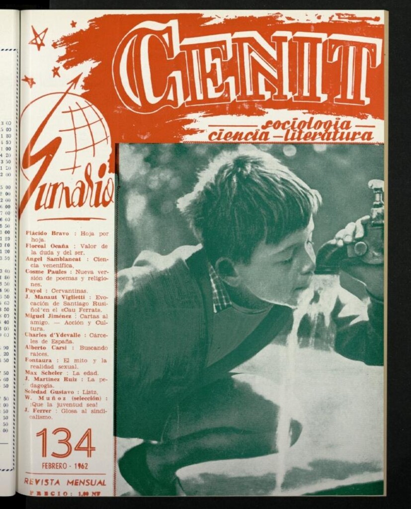 Miniatura de Cenit : revista mensual de Sociología, Ciencia y Literatura de febrero de 1962, nº 134
