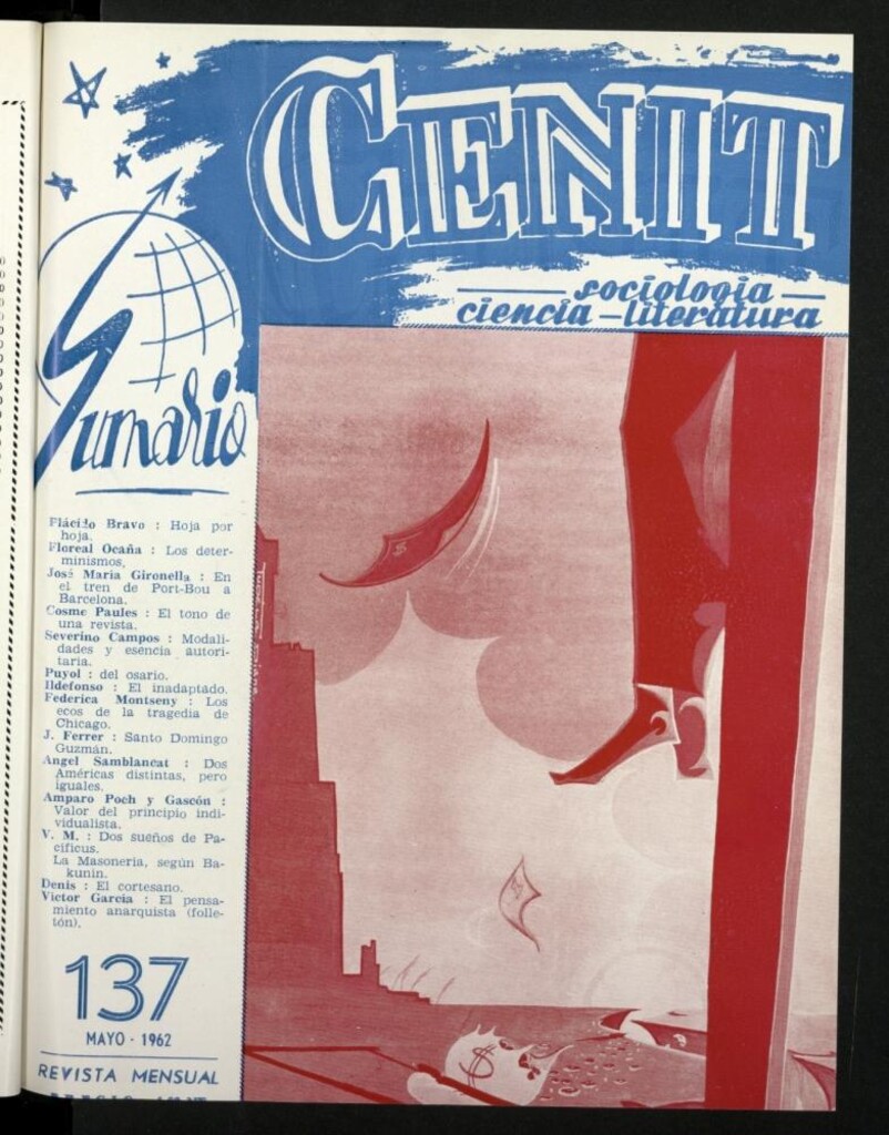 Miniatura de Cenit : revista mensual de Sociología, Ciencia y Literatura de mayo de 1962, nº 137