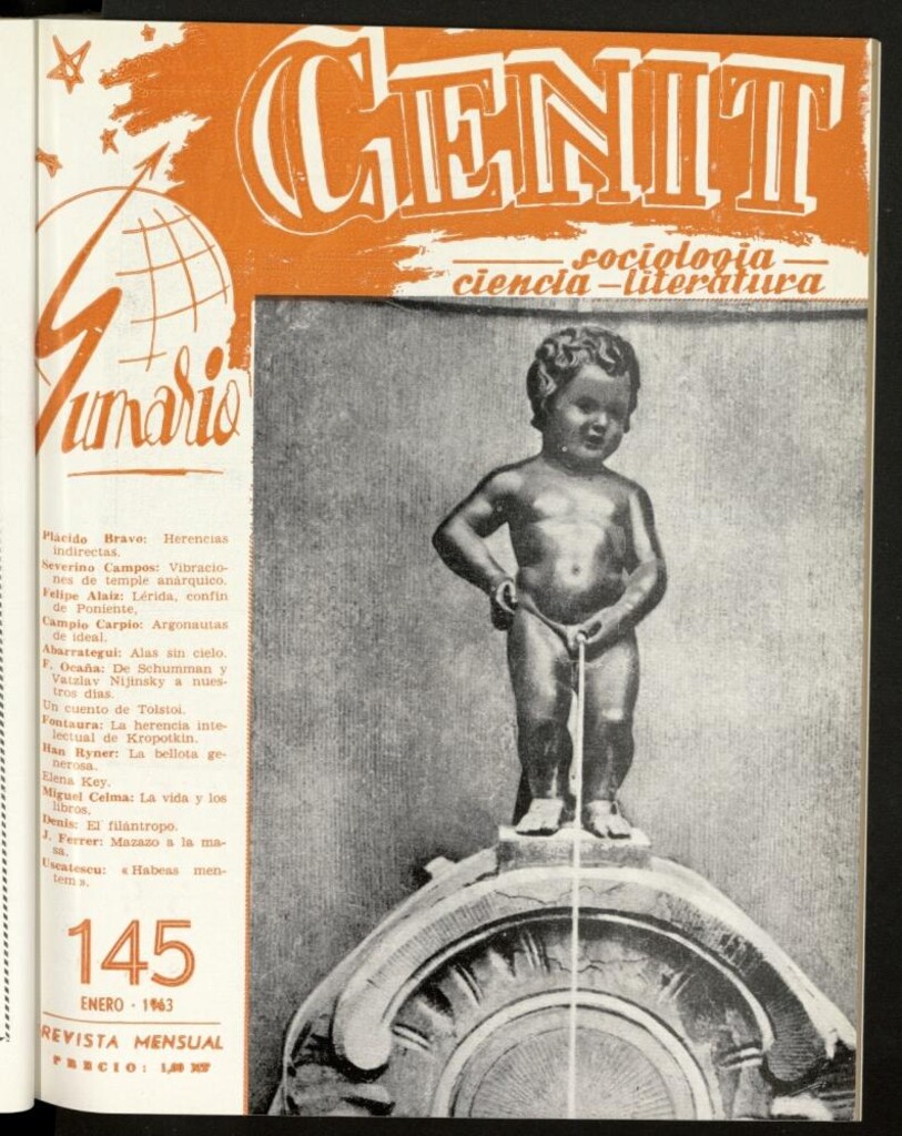 Miniatura de Cenit : revista mensual de Sociología, Ciencia y Literatura de enero de 1963, nº 145