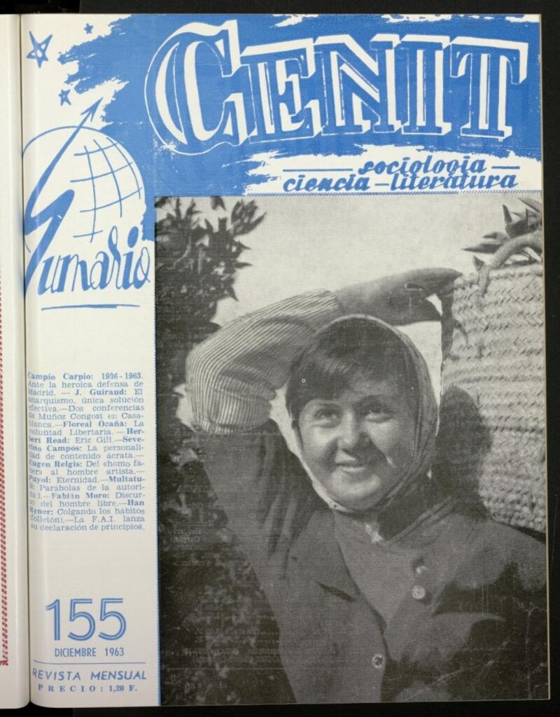 Miniatura de Cenit : revista mensual de Sociología, Ciencia y Literatura de diciembre de 1963, nº 155