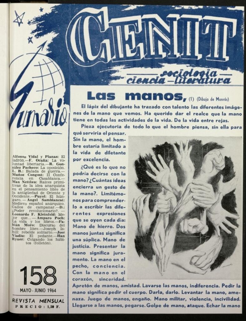 Miniatura de Cenit : revista mensual de Sociología, Ciencia y Literatura de mayo - junio de 1964, nº 158