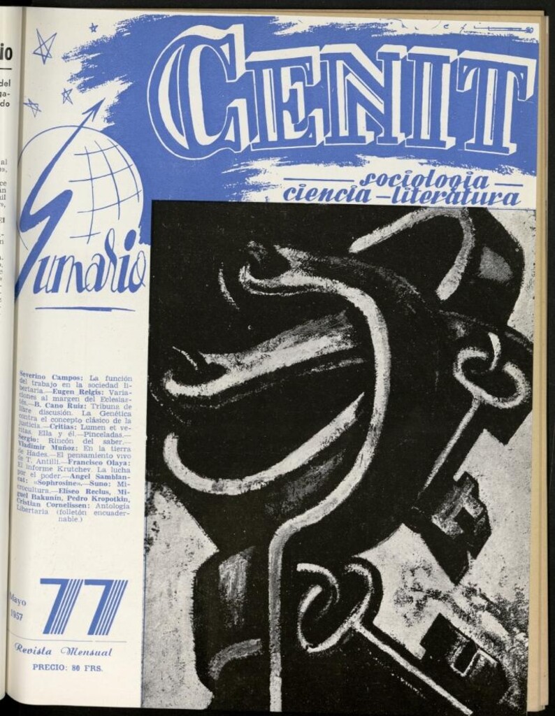 Miniatura de Cenit : revista mensual de Sociología, Ciencia y Literatura de mayo de 1957, nº 77