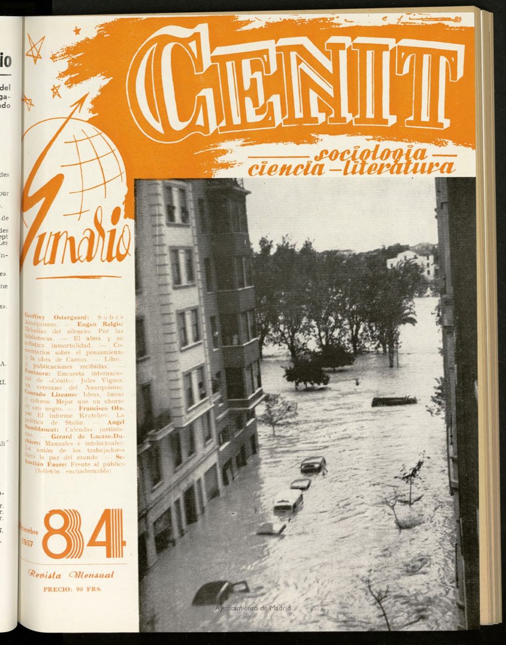 Miniatura de Cenit : revista mensual de Sociología, Ciencia y Literatura de diciembre de 1957, nº 84