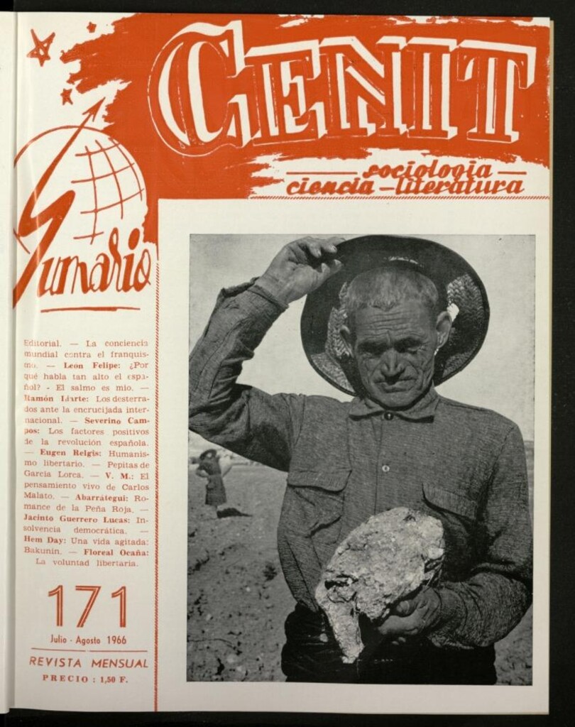 Miniatura de Cenit : revista mensual de Sociología, Ciencia y Literatura de julio-agosto de 1966, nº 171