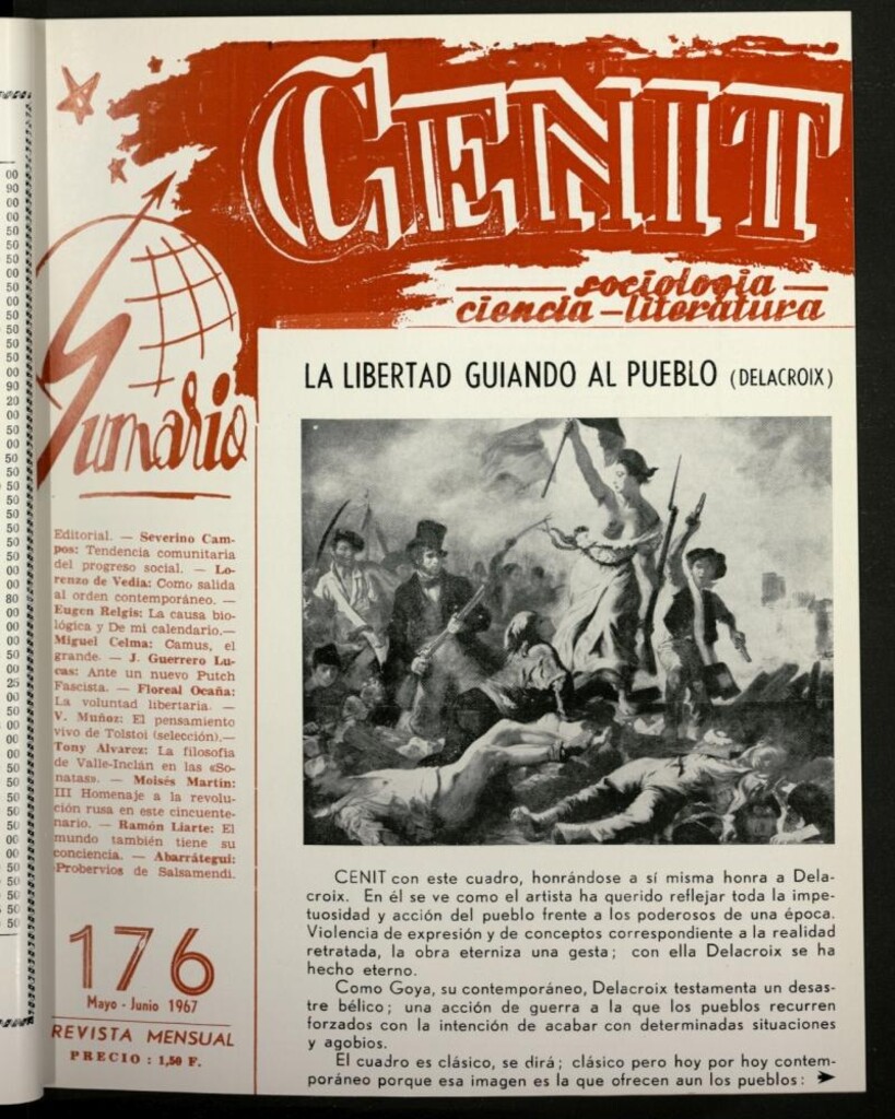 Miniatura de Cenit : revista mensual de Sociología, Ciencia y Literatura de mayo-junio de 1967, nº 176