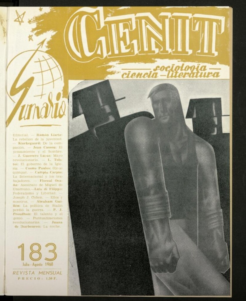 Miniatura de Cenit : revista mensual de Sociología, Ciencia y Literatura de julio-agosto de 1968, nº 183