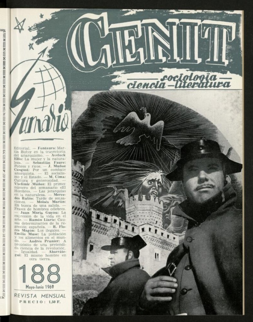 Miniatura de Cenit : revista mensual de Sociología, Ciencia y Literatura de mayo-junio de 1969, nº 188
