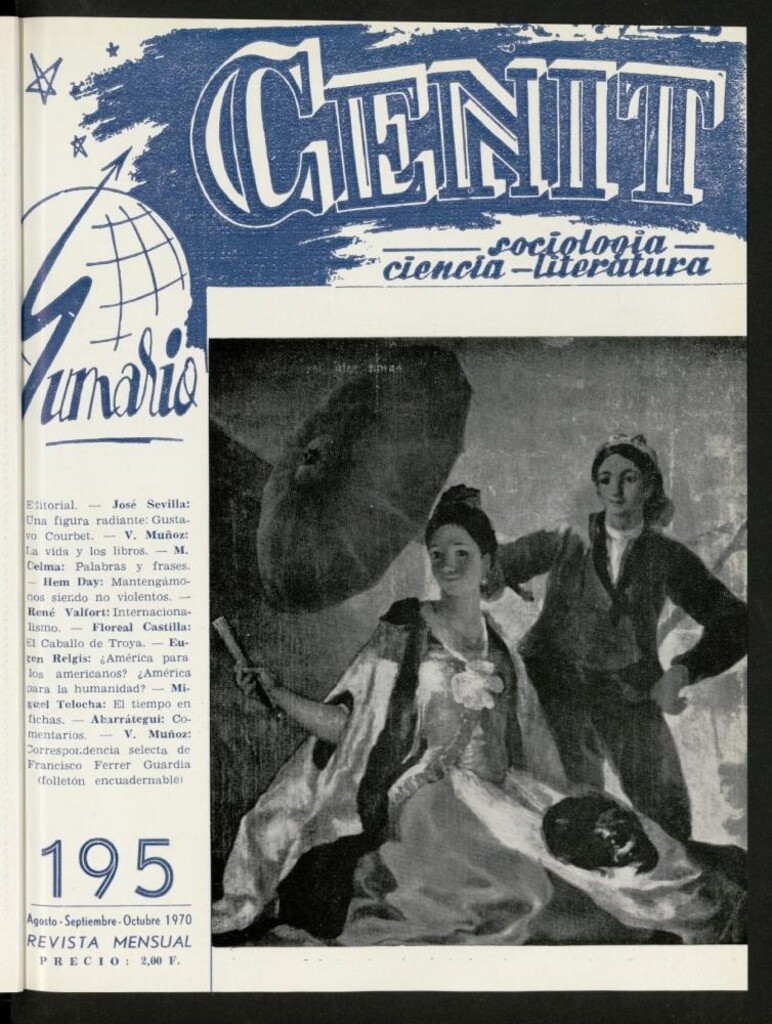 Miniatura de Cenit de agosto-septiembre-octubre de 1970, nº 195