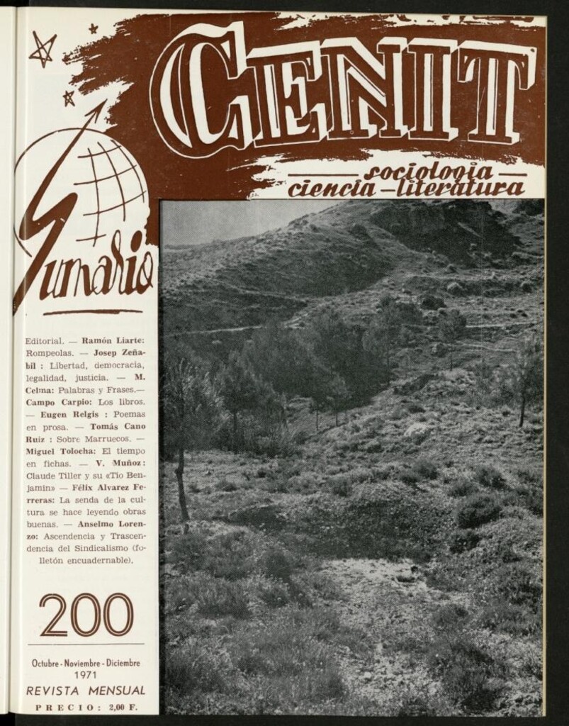 Miniatura de Cenit de octubre-noviembre-diciembre de 1971, nº 200