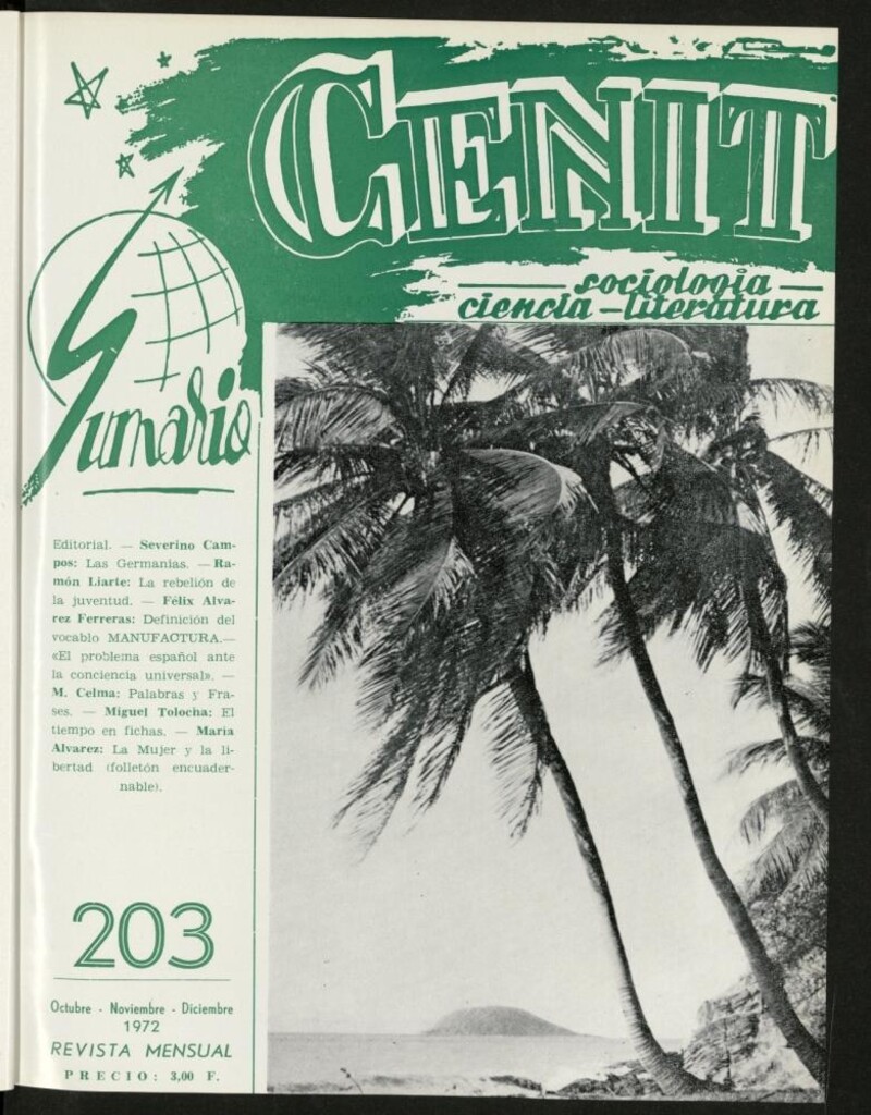 Miniatura de Cenit de octubre-noviembre-diciembre de 1972, nº 203