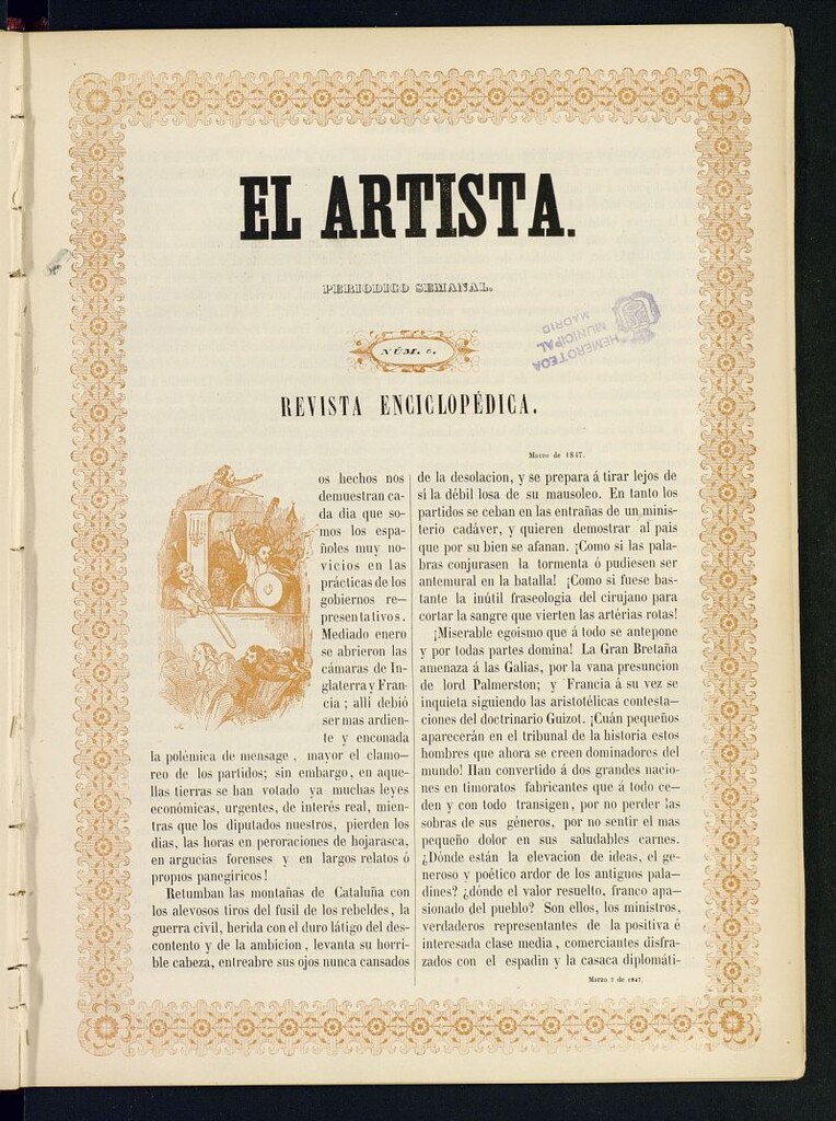 Miniatura de El Artista: periódico semanal del 7 de marzo de 1847, nº 5