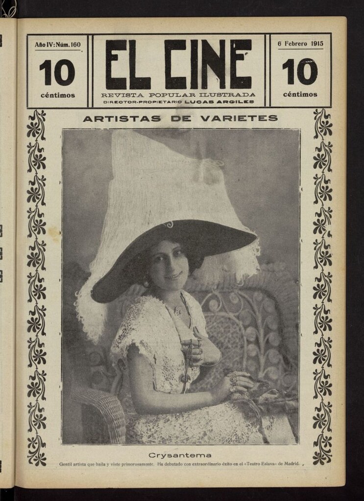 Miniatura de El Cine : revista popular ilustrada del 6 de febrero de 1915