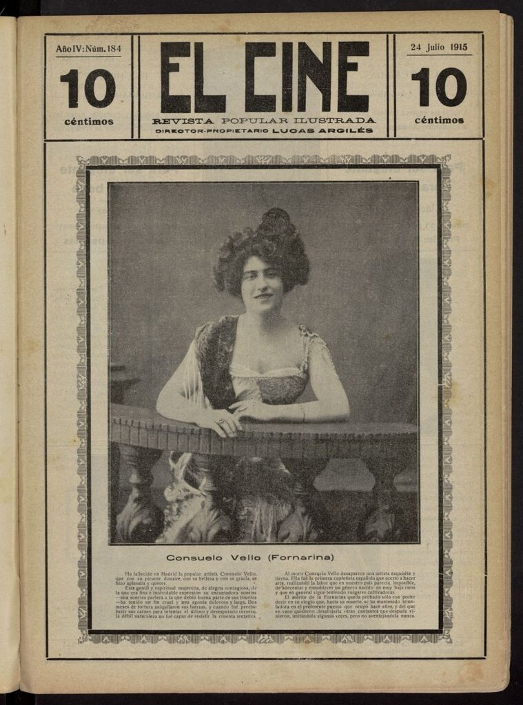 Miniatura de El Cine : revista popular ilustrada del 24 de julio de 1915