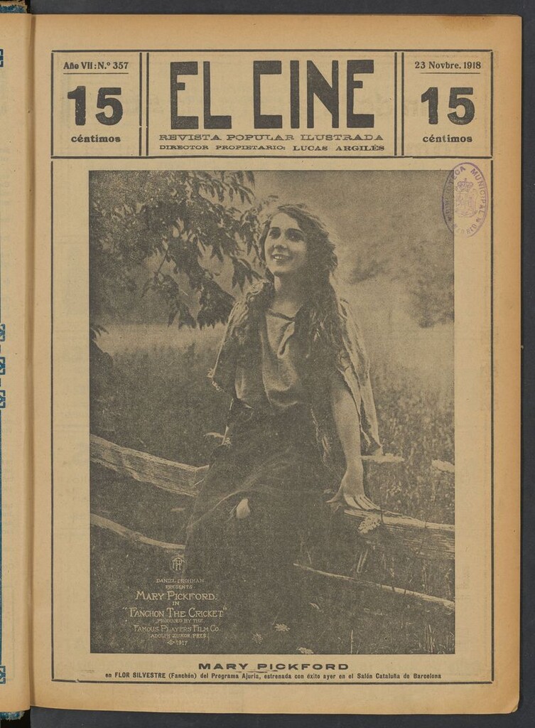 Miniatura de El Cine : revista popular ilustrada del del 23 de noviembre de 1918